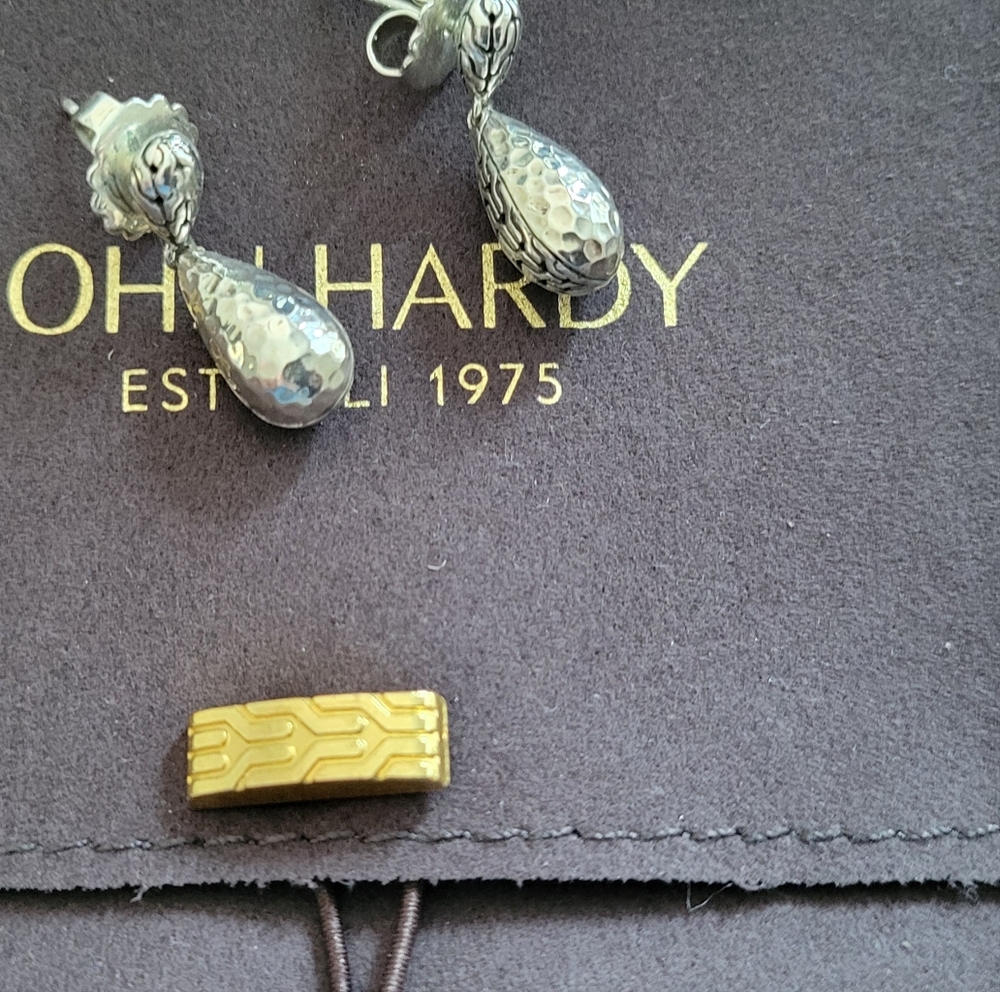 John Hardy Intricate Silver Earrings